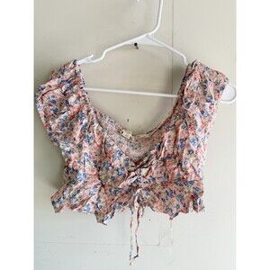 Nwt Aeropostale Floral Lace Crop Top Juniors Medium